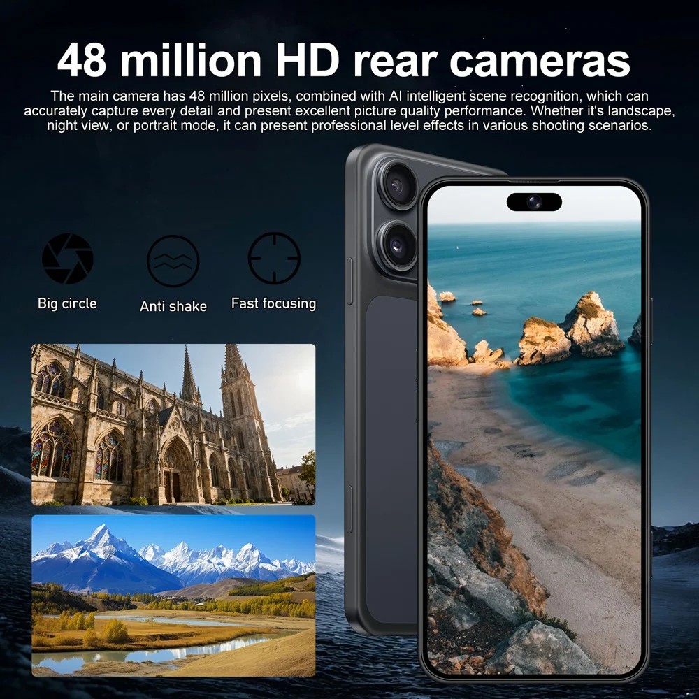 iFone 17 Pro Maxi Mobiltelefone Smartphone Android Smartphone 5G Handy 7,3" Original 22GB+2TB Gesichtserkennung Dual-SIM 7800mAh Generalüberholt – Detail 8