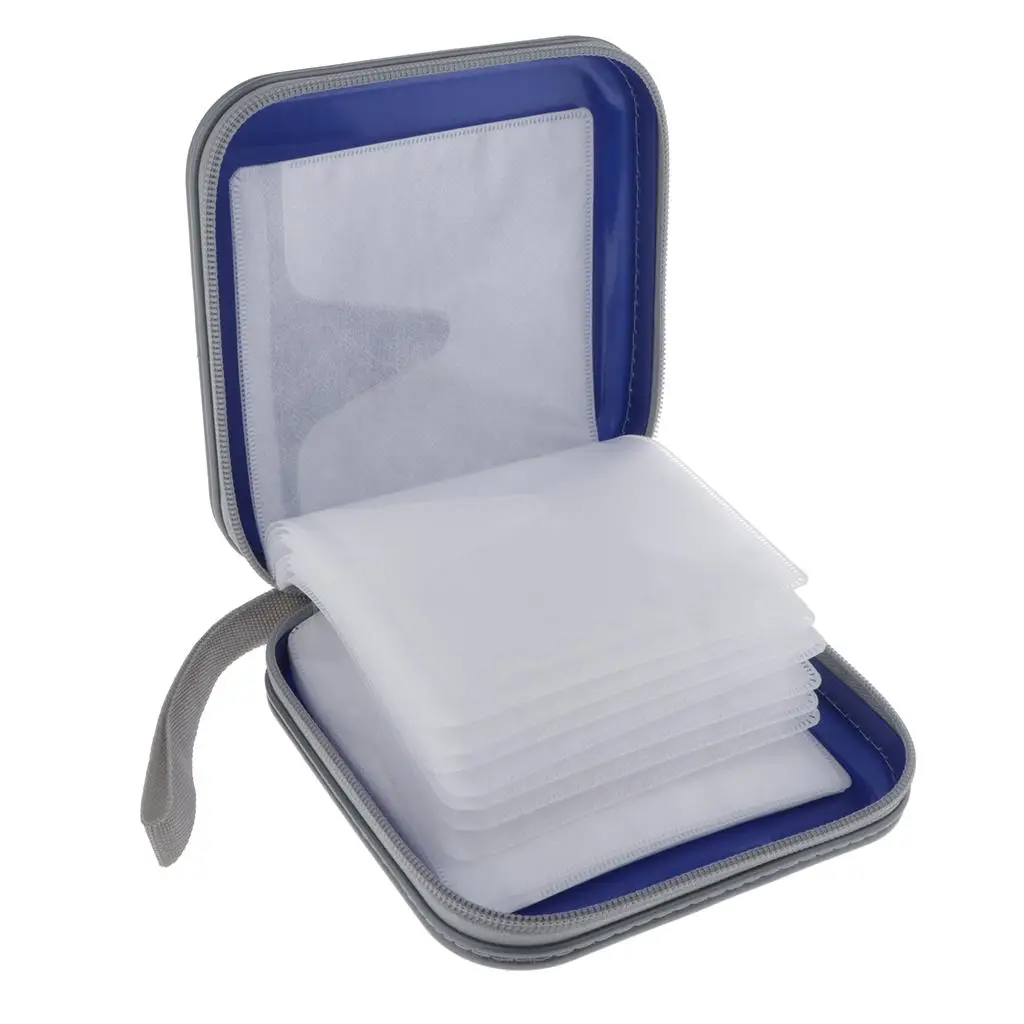Mini CD Wallet Case Plastic Zipper Bag DVD Case Organizer for Keeping Discs Scratch Free at Home or on the Go