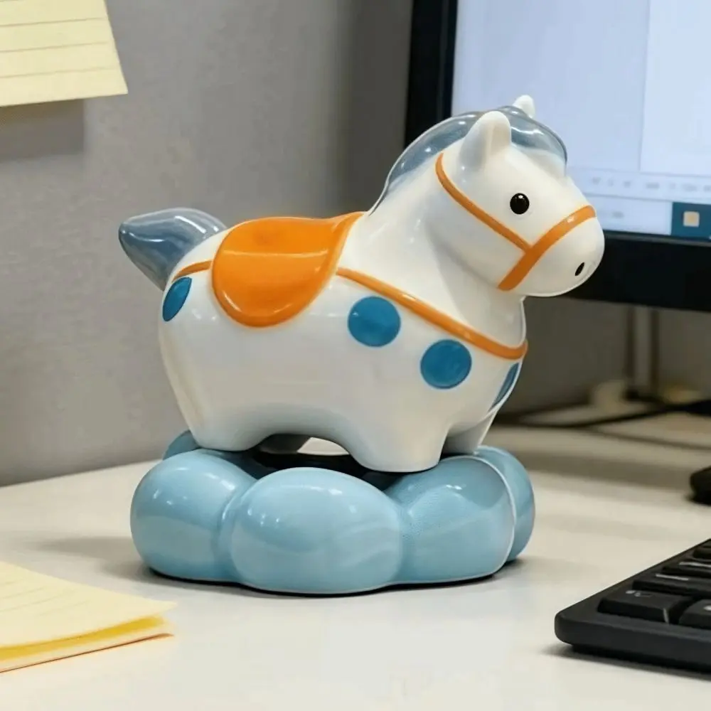 

Керамическая игрушка-антистресс «Маленькая лошадка», вращающаяся фигурка пони в китайском стиле, новогодняя тематика, вращающиеся статуэтки лошадей