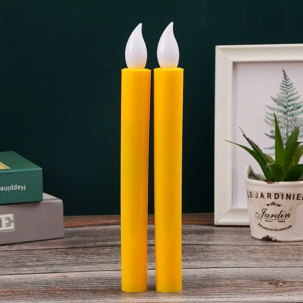 Candle Holders LED Lantern Light Ornaments Battery Operated Electric Flickering Candlesticks Energy-saving Party Decor Lights