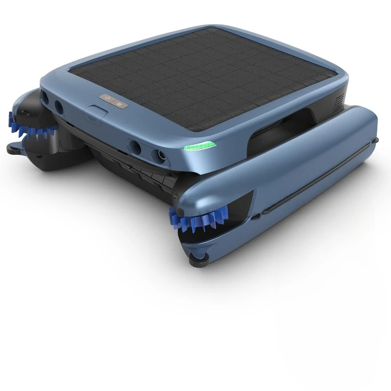 Ultra Solar Powered Robotic Pool Skimmer,Pool Surface Cleaner,Dual Charging Options,Water Clarification,Edge Corner Cleaning