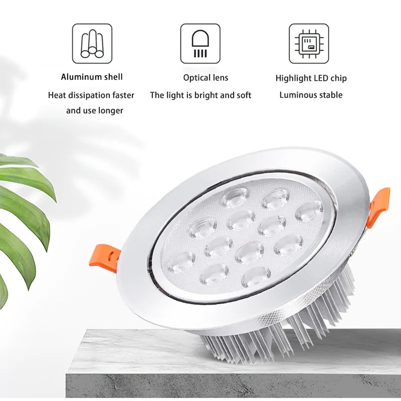 5w escudo de alumínio led downlight recesso lâmpada do teto redondo painel led para baixo luzes holofotes para sala estar quarto iluminação etc