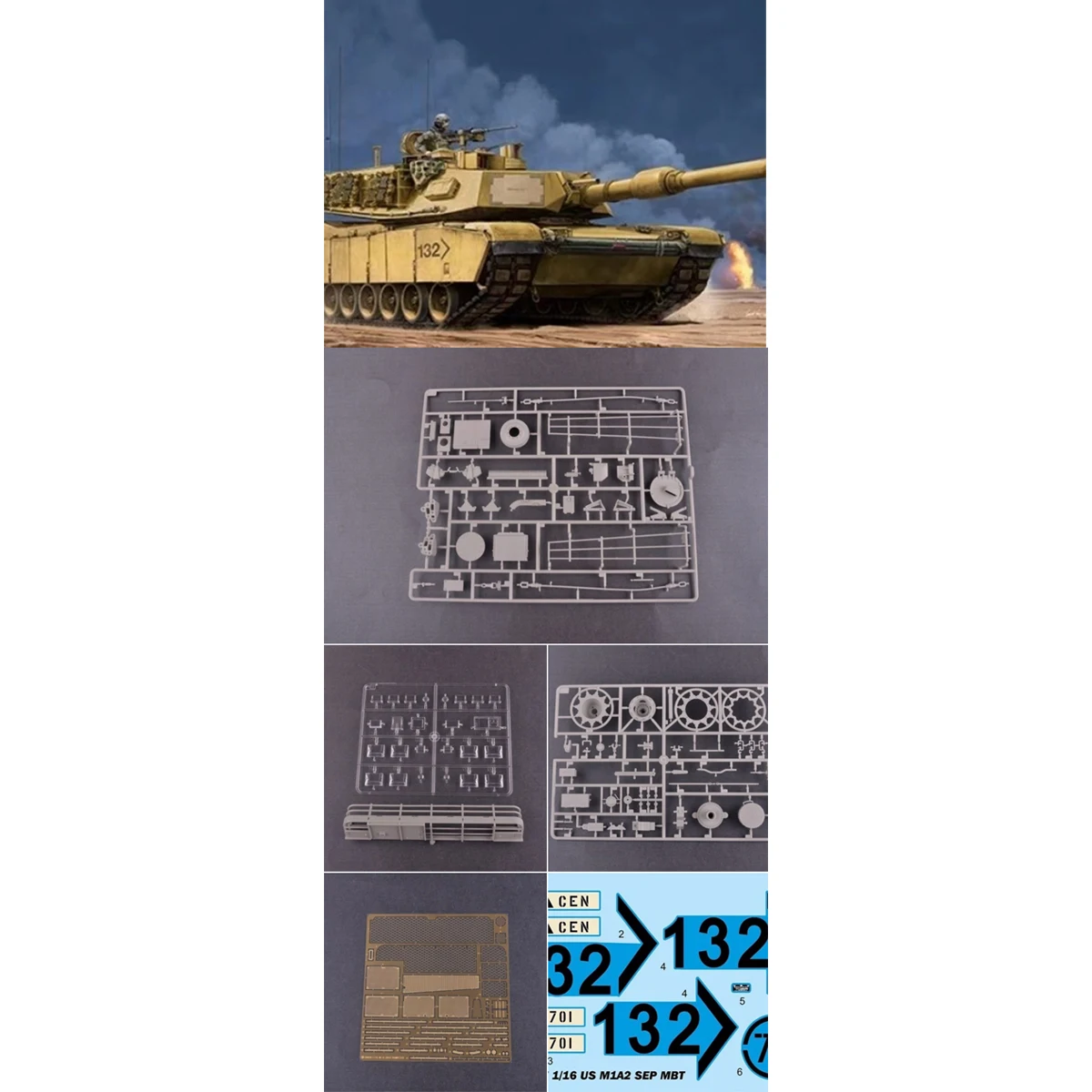 Trumpeter 00927 Масштаб 1:16 США M1A2 Sep Abrams MBT Основный боевой танк Автомобиль Пластиковая сборная модель Комплект игрушки для моделирования зданий Trumpeter 00927 Масштаб 1:16 США M1A2 Sep Abrams MBT Основный боевой танк Автомобиль Пластиковая сборная модель Комплект игрушки для моделирования зданий