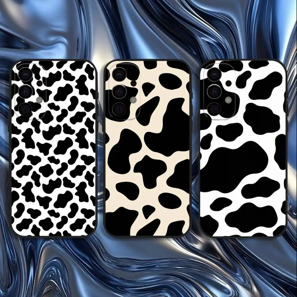 

Black white cow print Phone Case For Samsung S25,S24,S21,S22,S23,S30,Ultra,S20,Plus,Fe,Lite,5G Black Cover