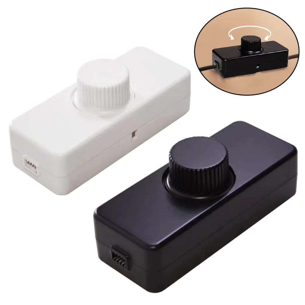 220V Dimmer Black Thyristor Dimmer Dimmable LED Table Lamps High-quality ABS Material Incandescent Lamps Home Lighting