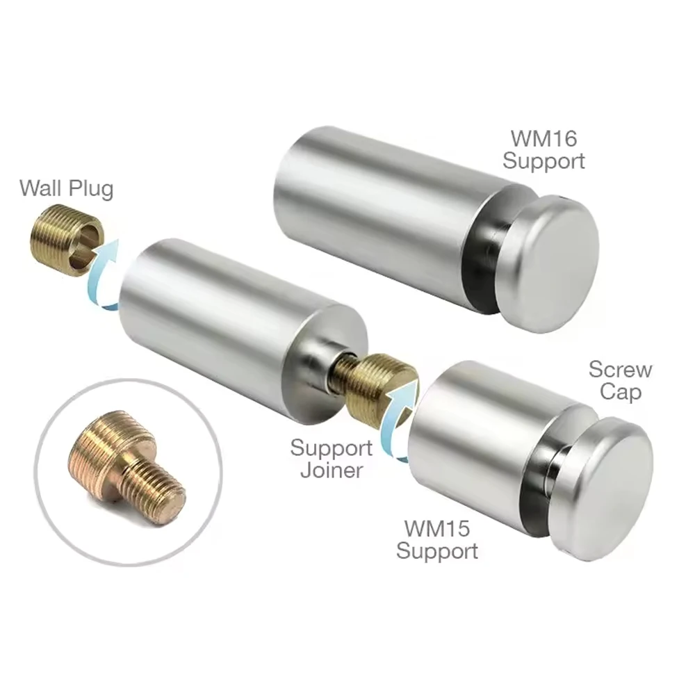 Custom Post-Mounted Glass Railing — Heavy-Duty Glass Railing Hardware & Stainless Steel Standoffs — Glass Railing Accessories
