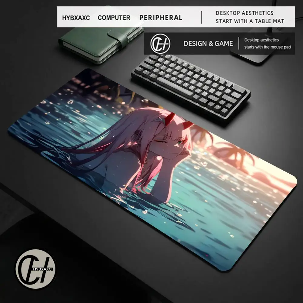 New Pretty Wallpaper Anime Girl 02 Mousepad Non-slip Computer Game Desk Mat Accessories Zero Two Darling in The FranXX Table Pad