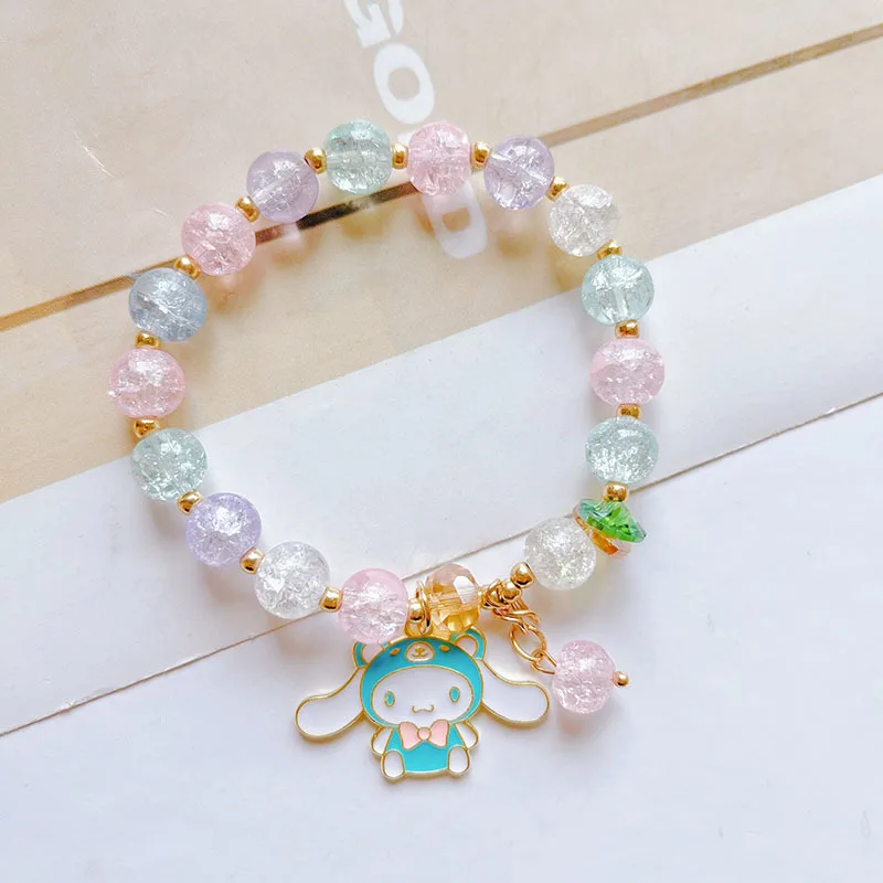 Sanrio Anime Melody Cinnamoroll Kuromi Cartoon Bracelets Women Chain Party Wedding Jewelry Holiday Gifts Girl Elastic Rope image 4