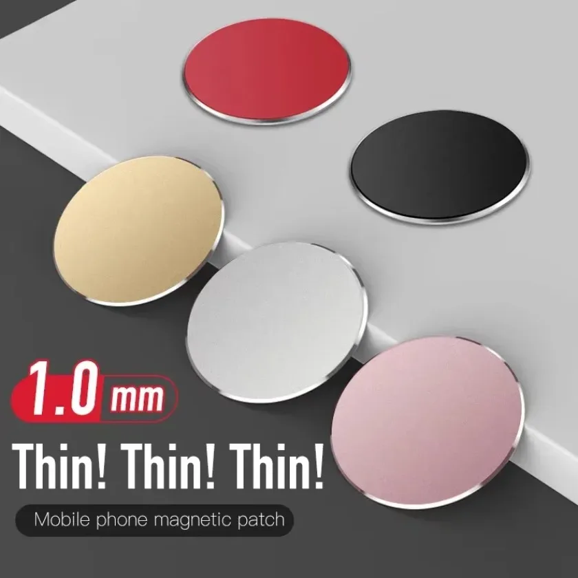Suit Iron Car Mout Thin Metal Plate Disk Portable CD Pattern/Smooth Phone Holder Magnetic Disk for Magnetic Phone Tablet Stand