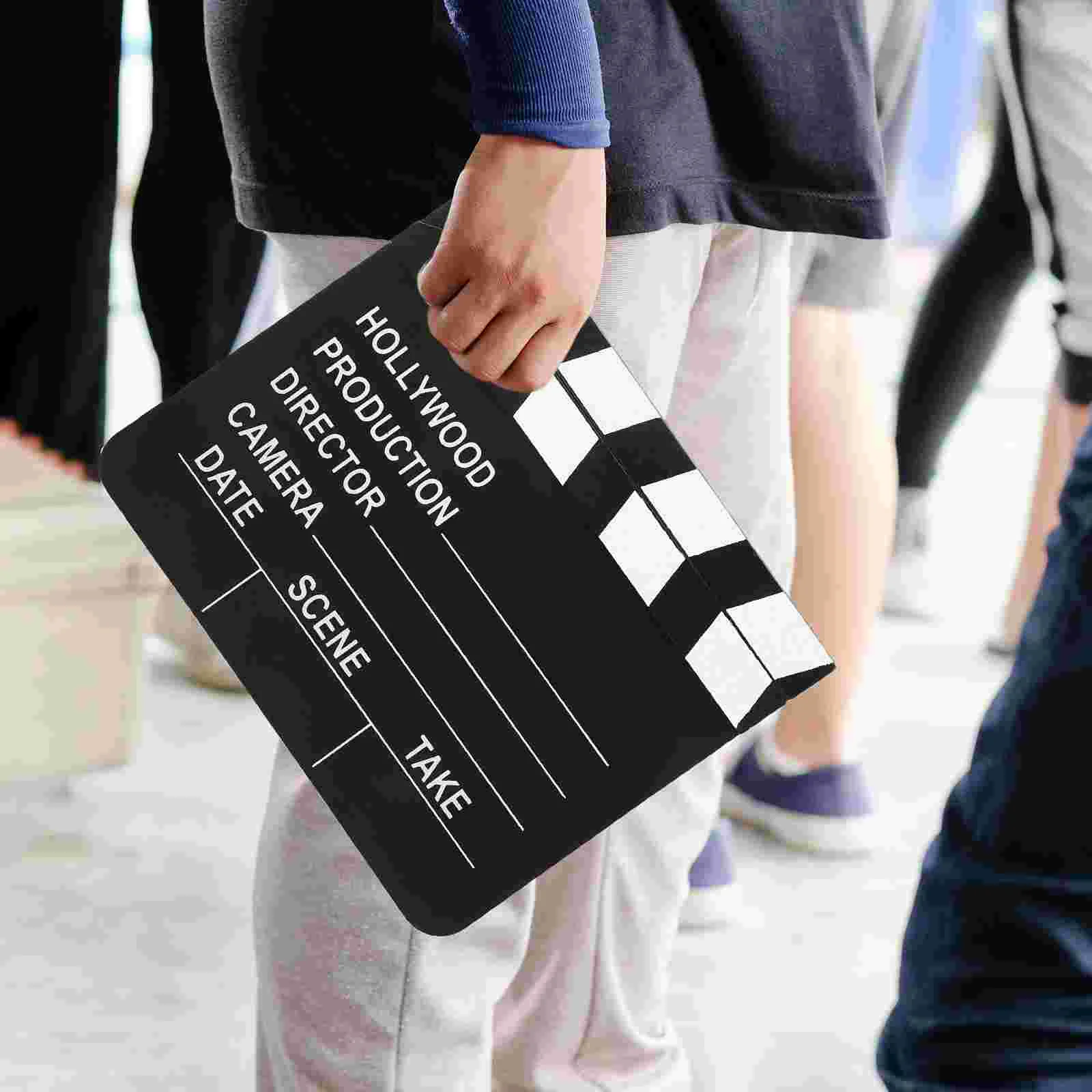 

Деревянный нумератор для видеосъемки Clapperboard для ТВ кинотеатра реквизит для фотосъемки запись Vlog подвесное украшение