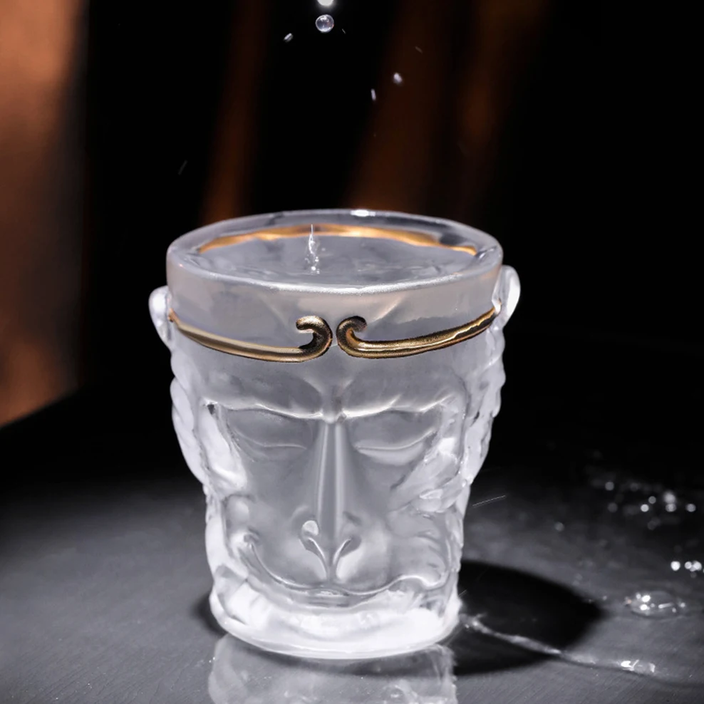 2PCS ENERGE SPRING Glass Teacup Great Sage The Monkey King Cup Lead-Free Glass Master Cup 120ML Special Tea Cup Kung Fu Tea Set