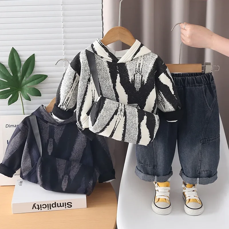 New Spring Autumn Baby Clothes Kids Girls Clothing Suit Children Boys Hoodies Pants 2Pcs/Sets Infant Costume Toddler Tracksuits