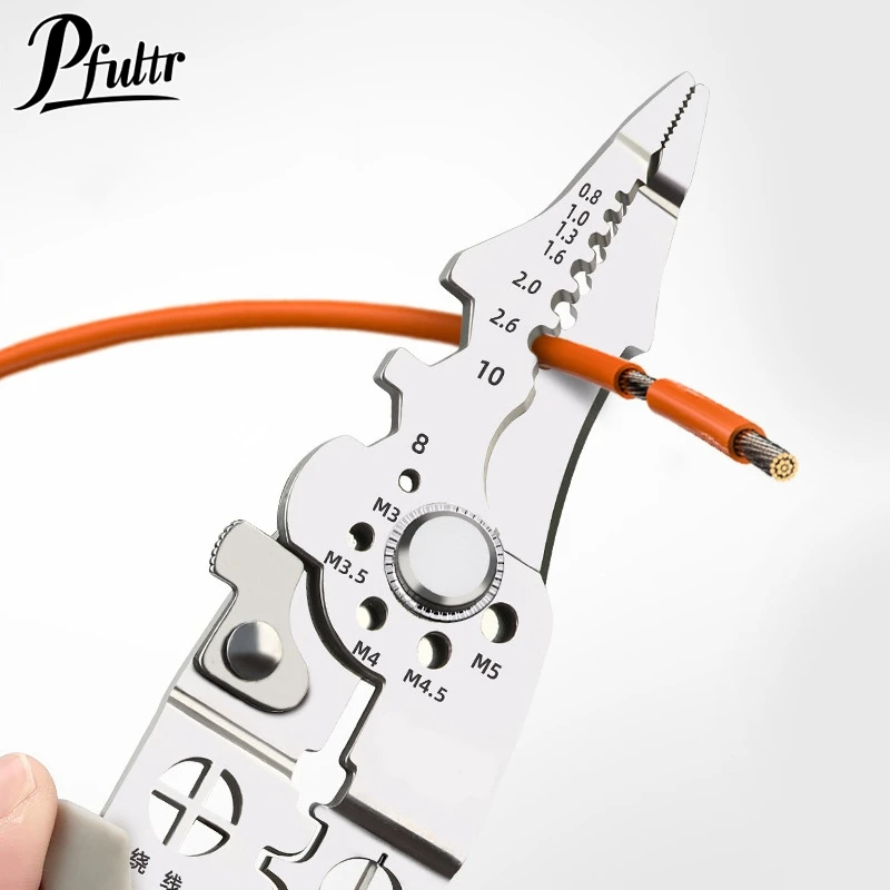 

Crimper Cable Cutter Adjustable Automatic Wire Stripper Multifunctional Stripping Crimping Pliers Terminal Hand Tool