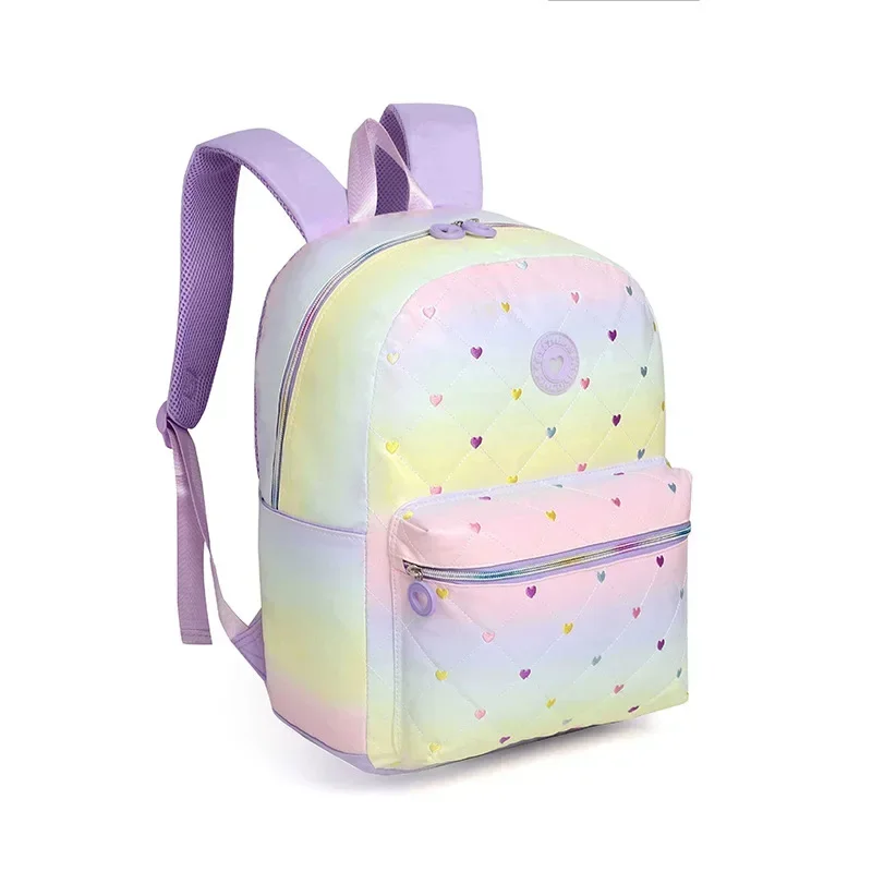 

Primary School Backpack for Girls Double Layer Backpack Cute Women's Backpack 3-piece Set with Meal Bag Pen Bag Shoulder Bag