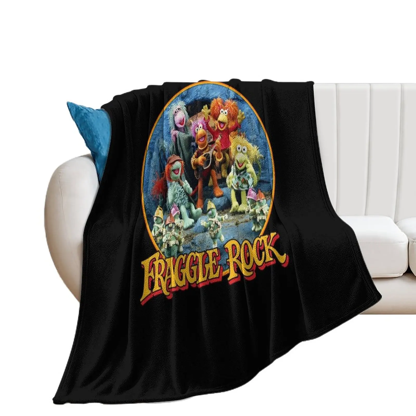 Music Vintage Retro Fraggle Rock Gifts For Music Fans Throw Blanket Sofa valentine gift ideas Blankets