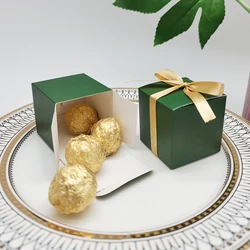 10/50pcs green square candy box, gift box, packaging box, party, wedding supplies, baking supplies