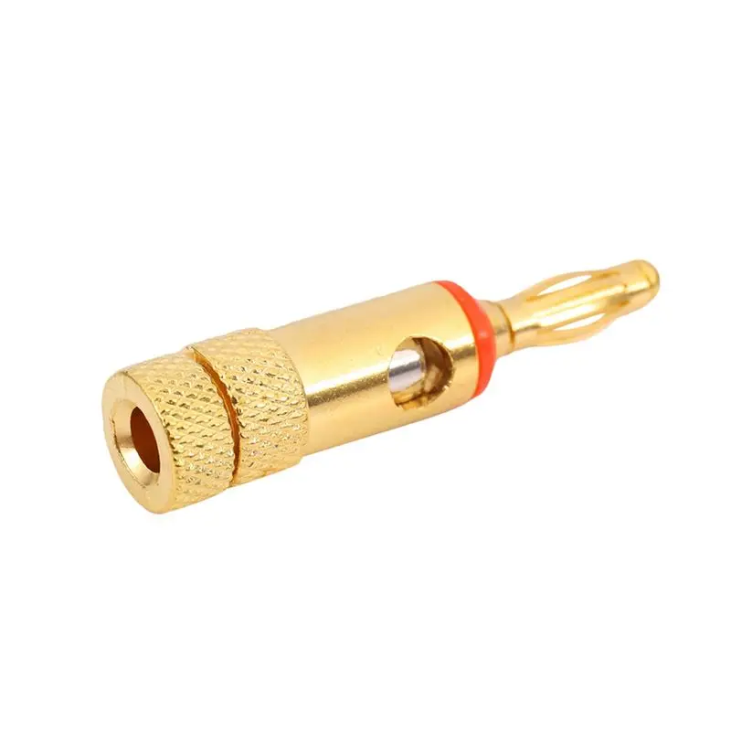 N36R-Gold Plated Banana Plugs 10 Red 10 Black 4Mm 20 Pcs LL68-4BP1