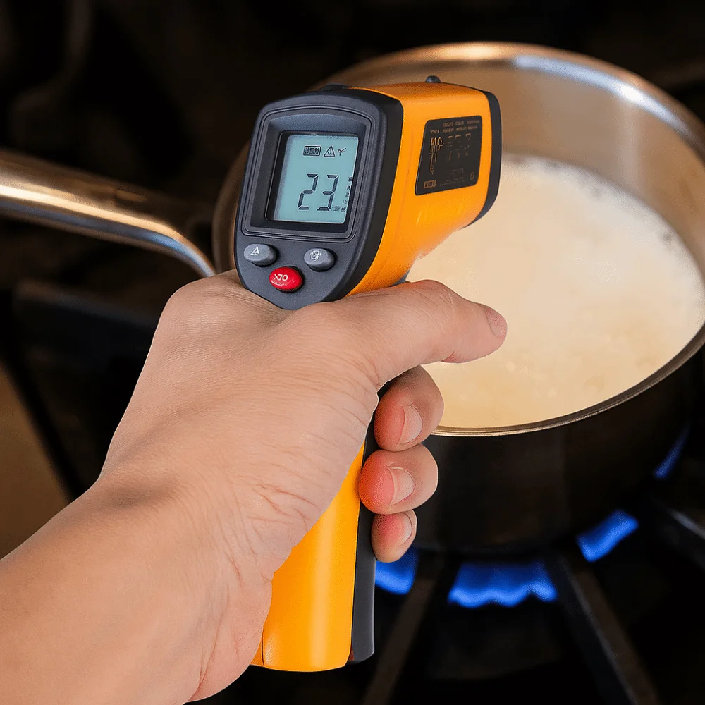 

Handheld LCD Infrared Thermometer Laser Positioning Convertible Units Non-contact Thermometer Professional Accurate