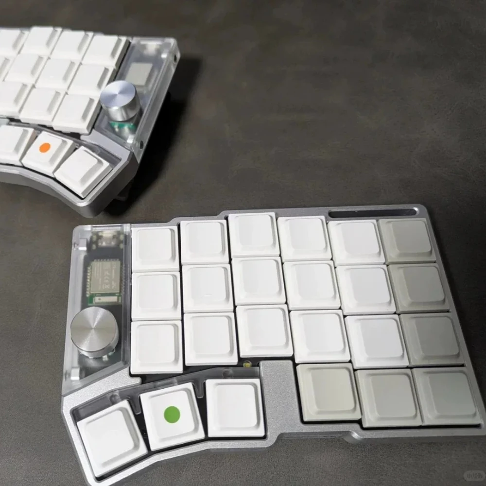 LAK Low Profile Keycaps Set Costom No Carving Black White Gery Artisan Key Caps for 75% Mechanical Keyboard Gaming Accessories view 4