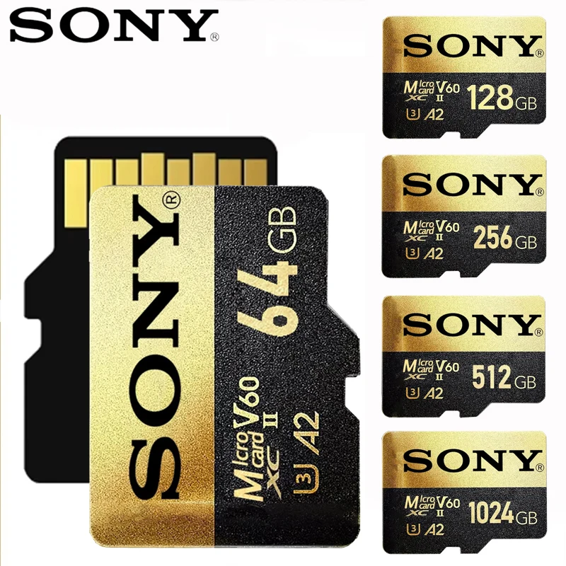 

Sony TF Flash Memory Card 1TB High Speed Micro SD Card for Phone Camera Drone 512GB 256GB 128GB 64GB Class 10 V60 U3 TF Cards