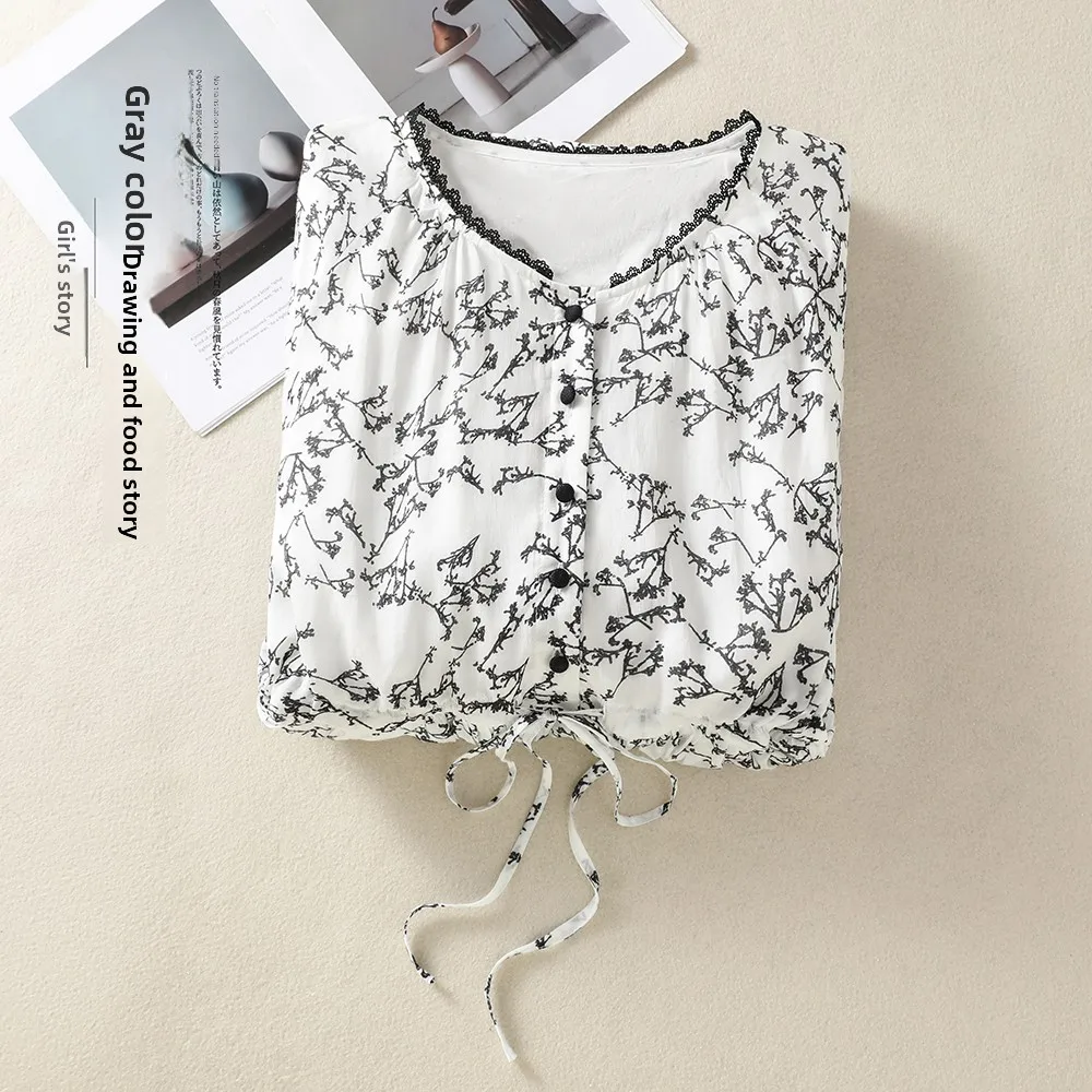 High Waist Slim Fit Floral Cotton Linen Print Dress Women's A-Line Skirt Loose Fit Summer City Commute Large Swing Skirt