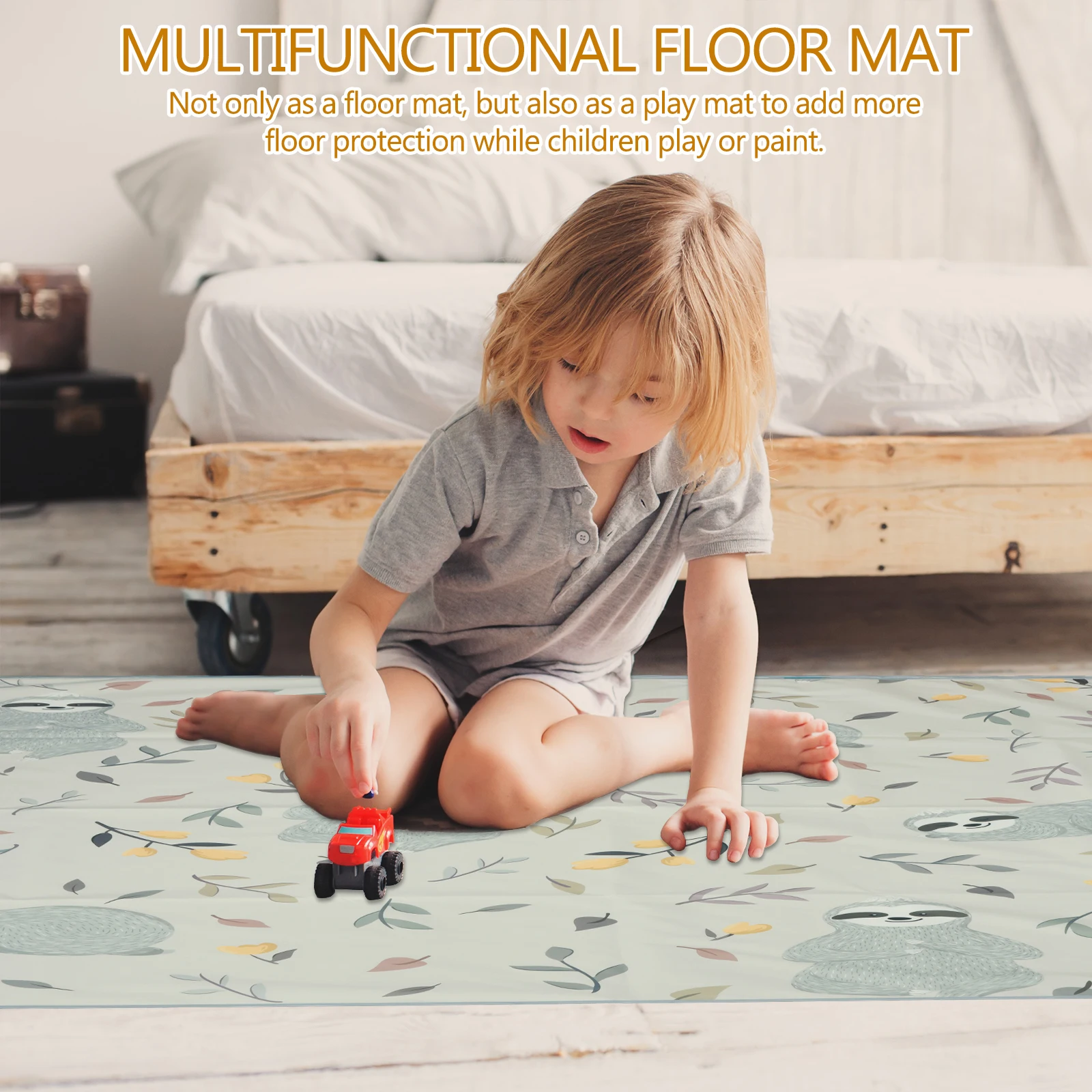 Anti-Slip Splash Mat para Cadeira de Jantar, Splash Mat para o bebê, impermeável, sob a cadeira alta, 51x51 in