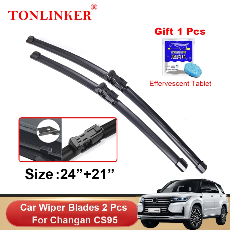 

TONLINKER Wiper Blades For Changan CS95 2017-2021 2022 2023 Car Accessories Front Windscreen Wiper Blade Brushes Cutter Goods