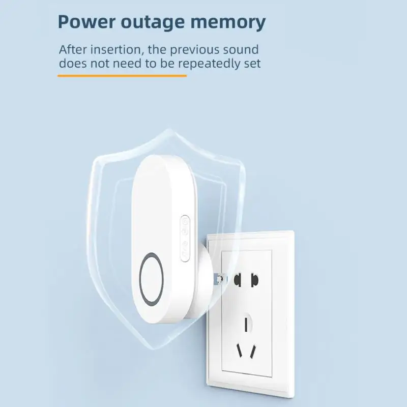 Timbre inalámbrico para exteriores, timbre inteligente para casa, autoalimentado, 60 tonos de llamada, volumen fuerte, bienvenida al hogar, resistente al agua, sin batería, sin cableado