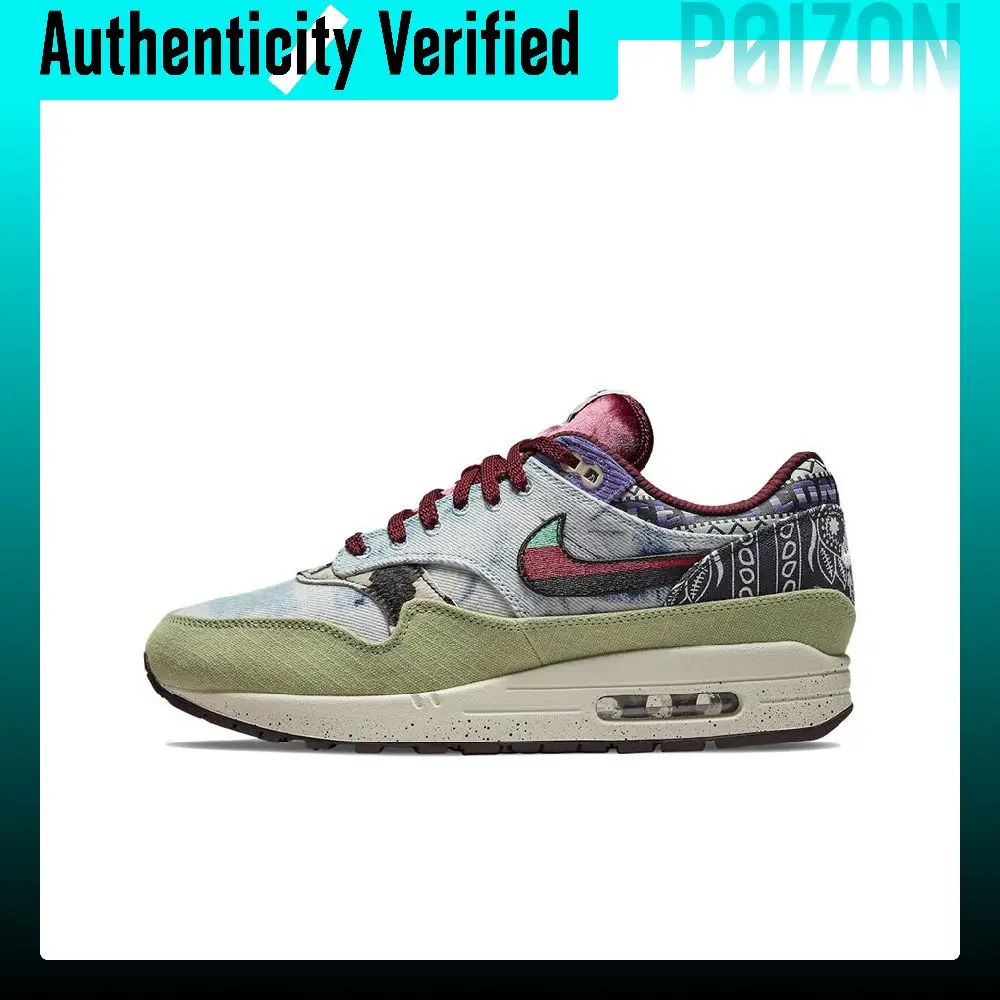 CONCEPTS X Nike Air Max 1 Running Shoes Unisex Low-top Blue/Green DN1803-300