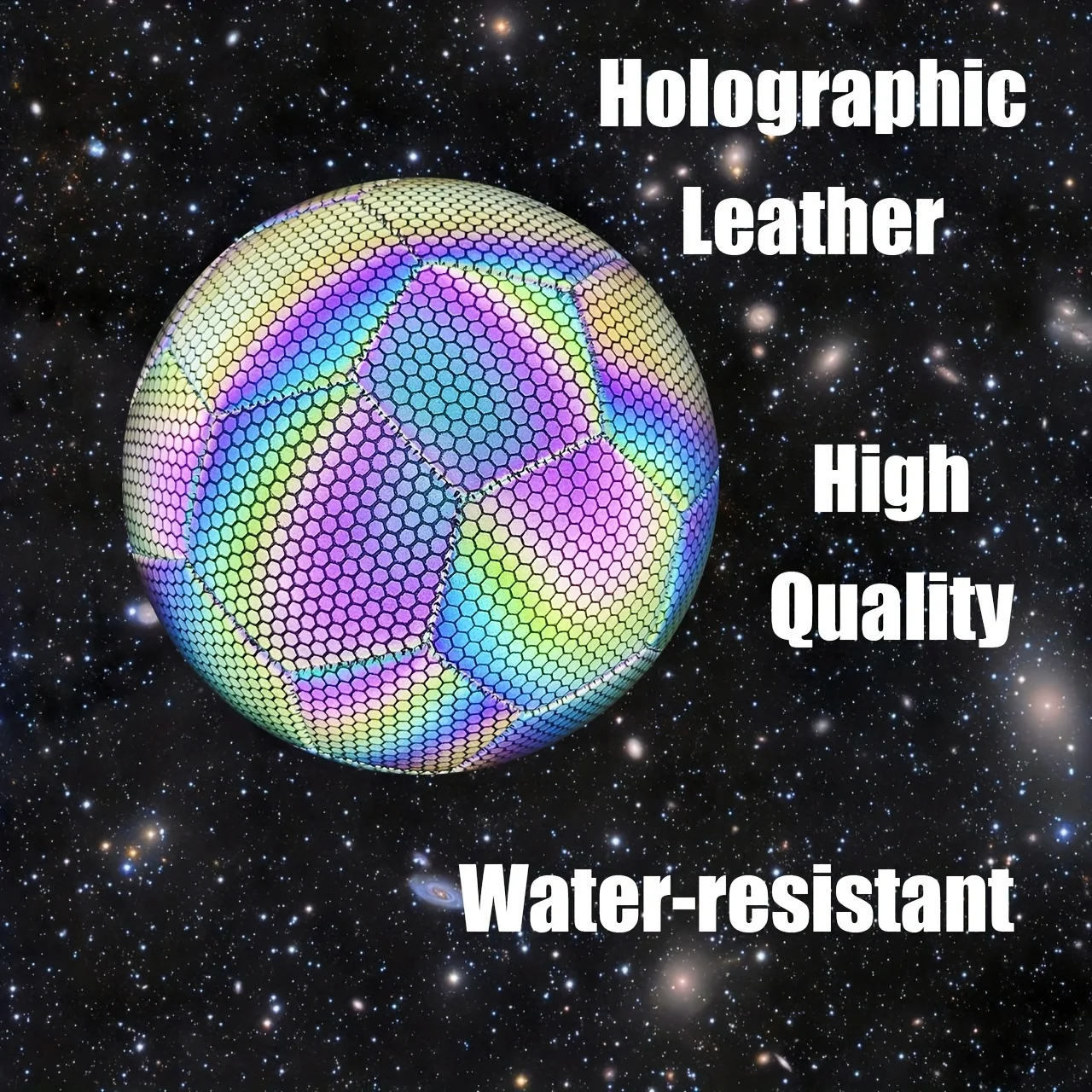 قطعة واحدة من كرة القدم العاكسة مقاس 5، كرة قدم ملونة مضيئة للتدريب الداخلي والخارجي