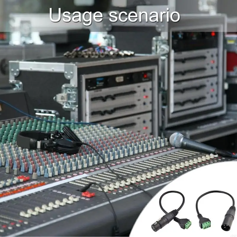 XLR 3 Pin Female to Double Channel Audios Adapter Cable Featuring No Solder for Quick Setups and Clear Quality JOME