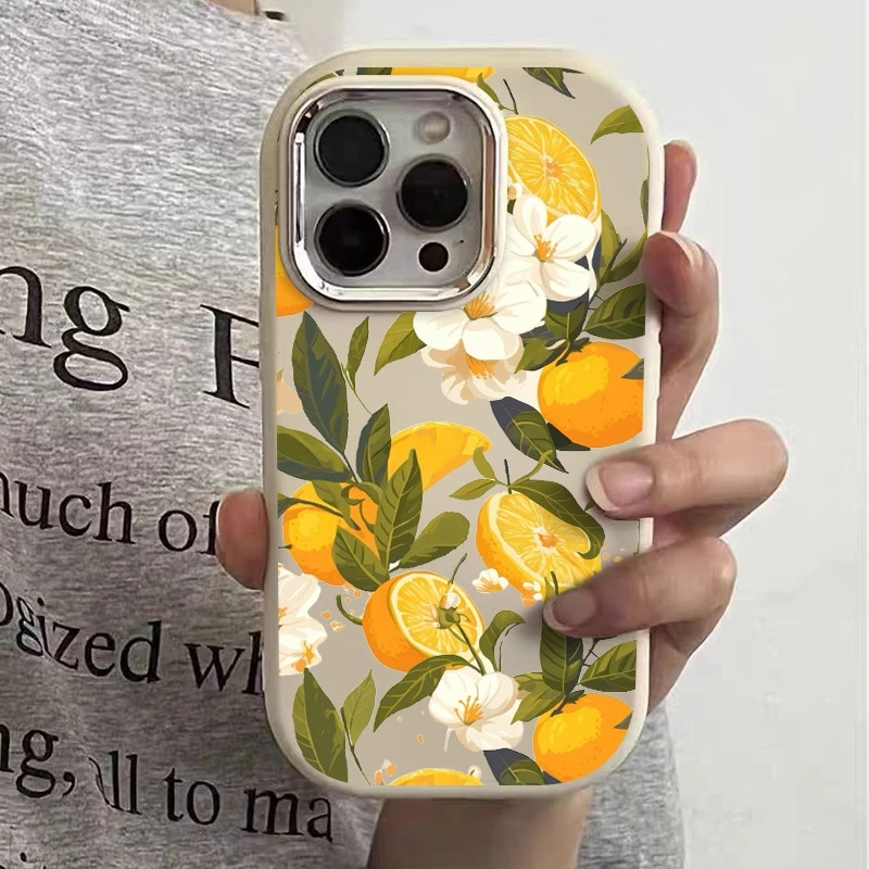 

Phone Case For Xiaomi Poco X7 X6 X5 F5 F6 F7 Pro 5G M6 4G X3 F3 Lemon Pattern Design TPU Material Shockproof Bumper Cases Cover