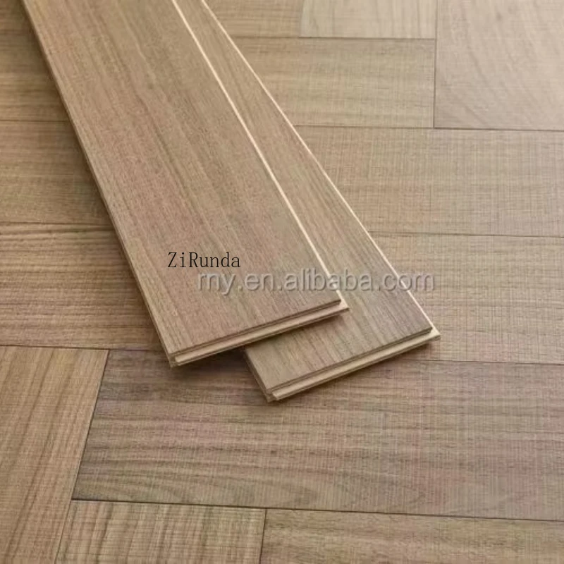 カスタマイズ版100%無垢材ヨーロピアンホワイトオークヘリンボーンエンジニアードウッドフロア