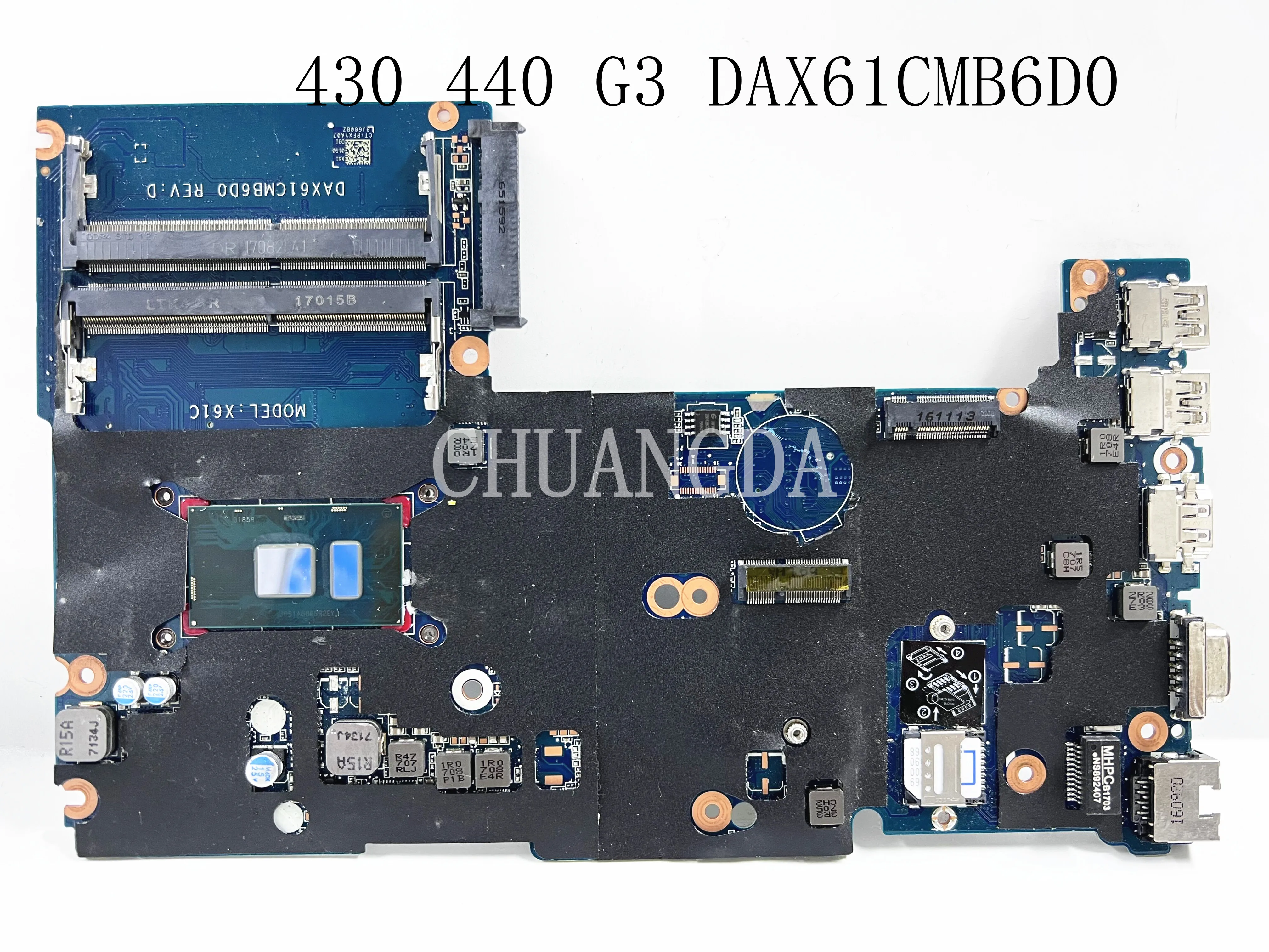 

855655-601 for HP Probook 430 G3 440 G3 laptop motherboard 855655-501 DAX61CMB6D0 DAX61CMB6C0 DDR4 I3- i5