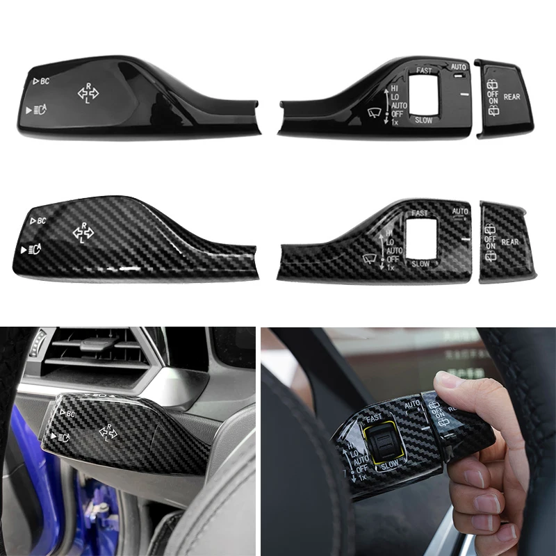 

Car Turn Signal Windshield Wiper Lever Switch Cover For BMW 1-7 Series X3 X4 X5 SUV G06 G11 G12 G20 G30 G32 G02 G29 G22 G23 G26