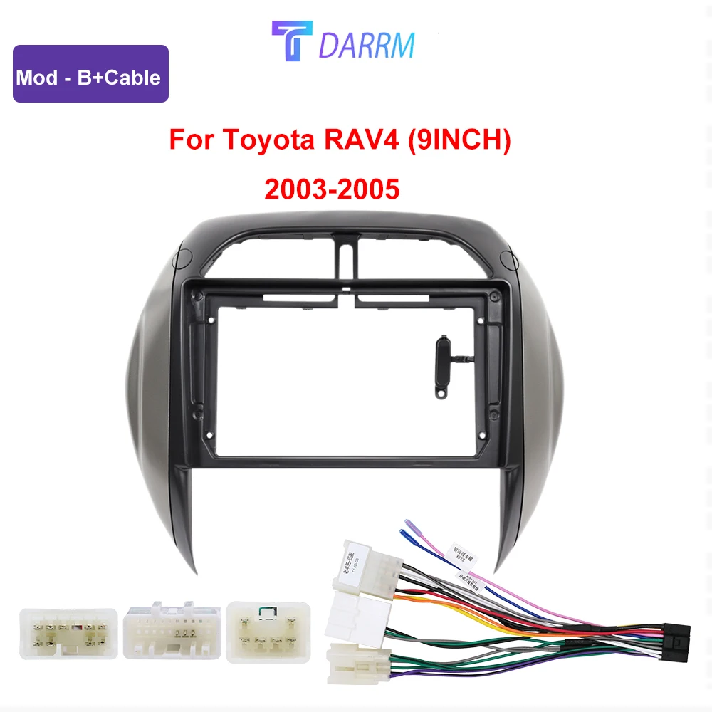 9 INCH Radio Frame For TOYOTA RAV4 2001 2002 2003-2005 2006 Fascia Dash Mount Kit Bezel
