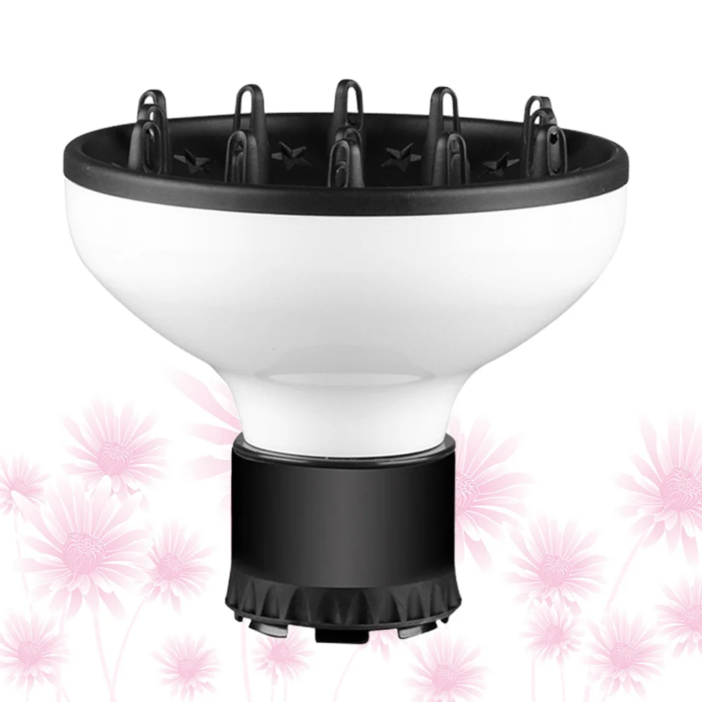 موزع مجفف شعر عالمي احترافي مقاوم للحرارة لملحقات تصفيف صالونات تصفيف الشعر الطبيعية والمجعدة باللون الأبيض