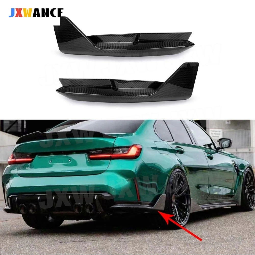 

JXWANCF ABS Rear Bumper Canard Splitters Extension for BMW 3 Ser G80 M3 2021+ Cars Flaps Apron Guard Trim