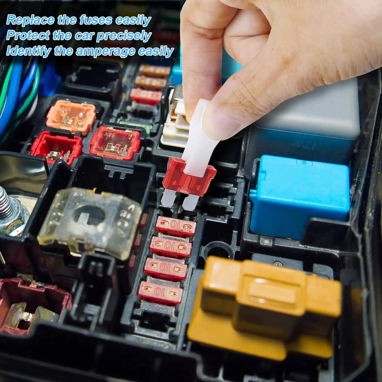 180PCS Standard Fuse Automotive 60 Mini Blade Car Fuse 60 Micro Fuse Fuse Puller Car Fuses Assorted Kit