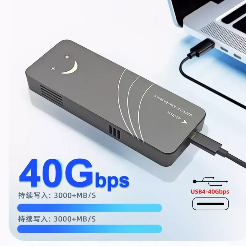 for NVME M1 M2 M3 M4 Computer External NVME M.2 Thunderbolt 3 USB4 External SSD Hard Drive 40Gbps Metal Case