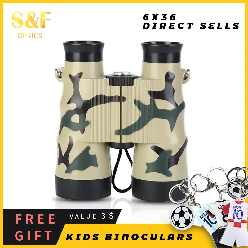 New Arrival 6x36 Kids Binocular Folding Optics Children Educational Learning Telescope Bird Watching