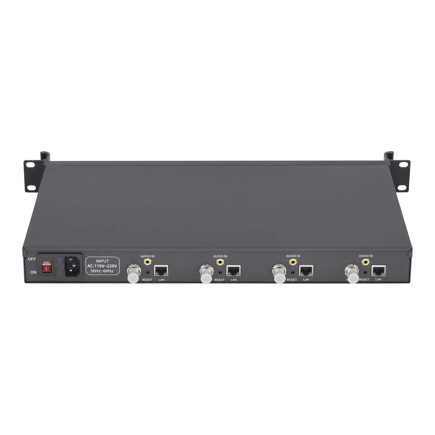 4 Channel SRT RTMP RTSP H.265 H.264 SDI Video Capture Card Box Encoder 1U Rack NVR Vmix Youtube Facebook