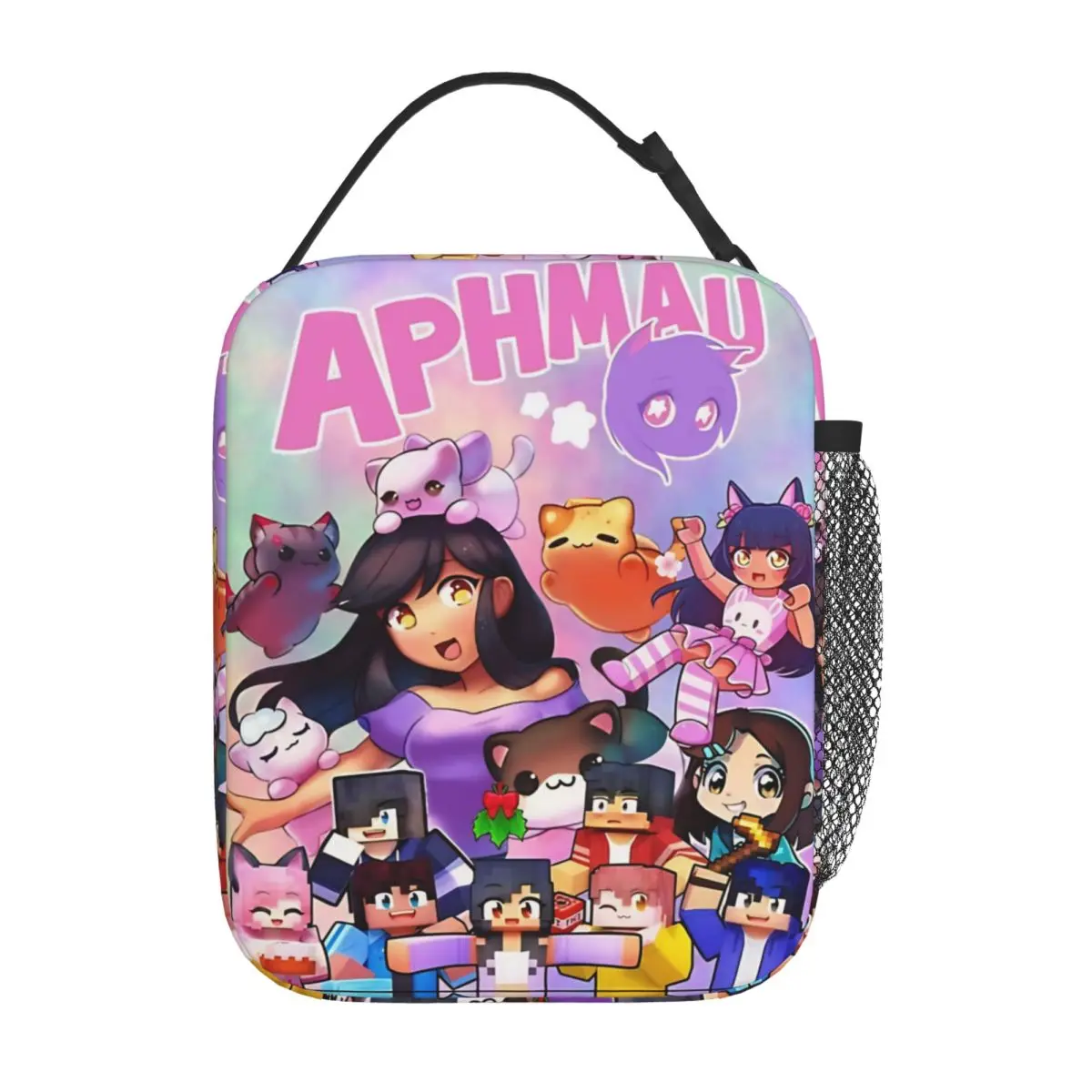 Aphmaus Art Poster Insulated Lunch Bags Thermal Bag  Meal Container Large Tote Lunch Box Food Bag Beach Travel