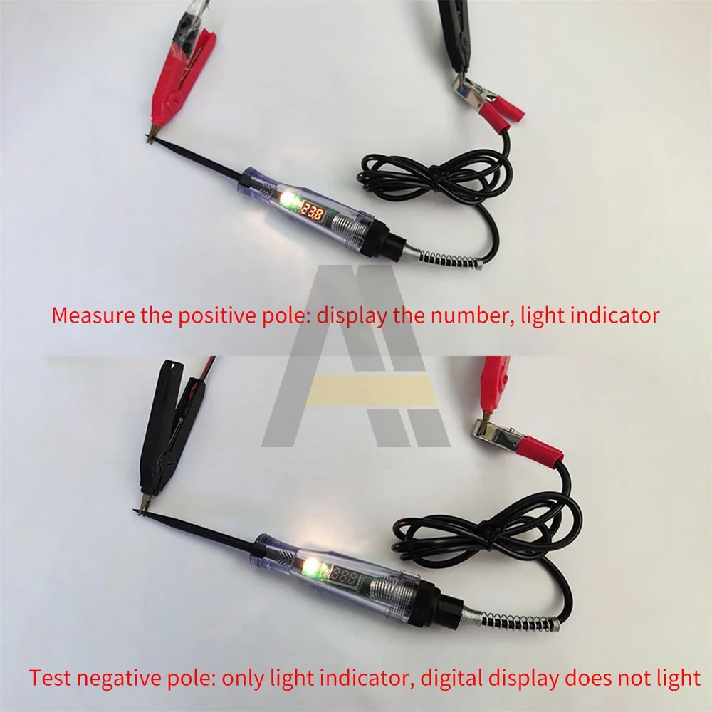 3-36V 6-24V DC Car Truck Voltage Circuit Tester Digital Display Electric Pen Probe Pen Light Bulb Automobile Diagnostic Tools