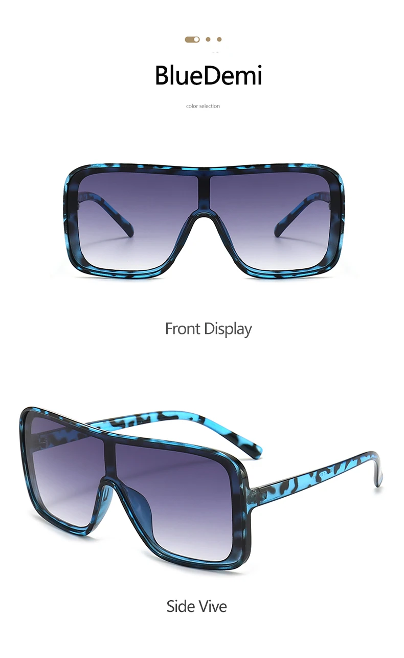 Einteilige Sonnenbrille mit großem Rahmen, Unisex, Gesichtsformungseffekt, UV400-Schutz, trendige und vielseitige Sonnenbrille 5258 – Detail 9