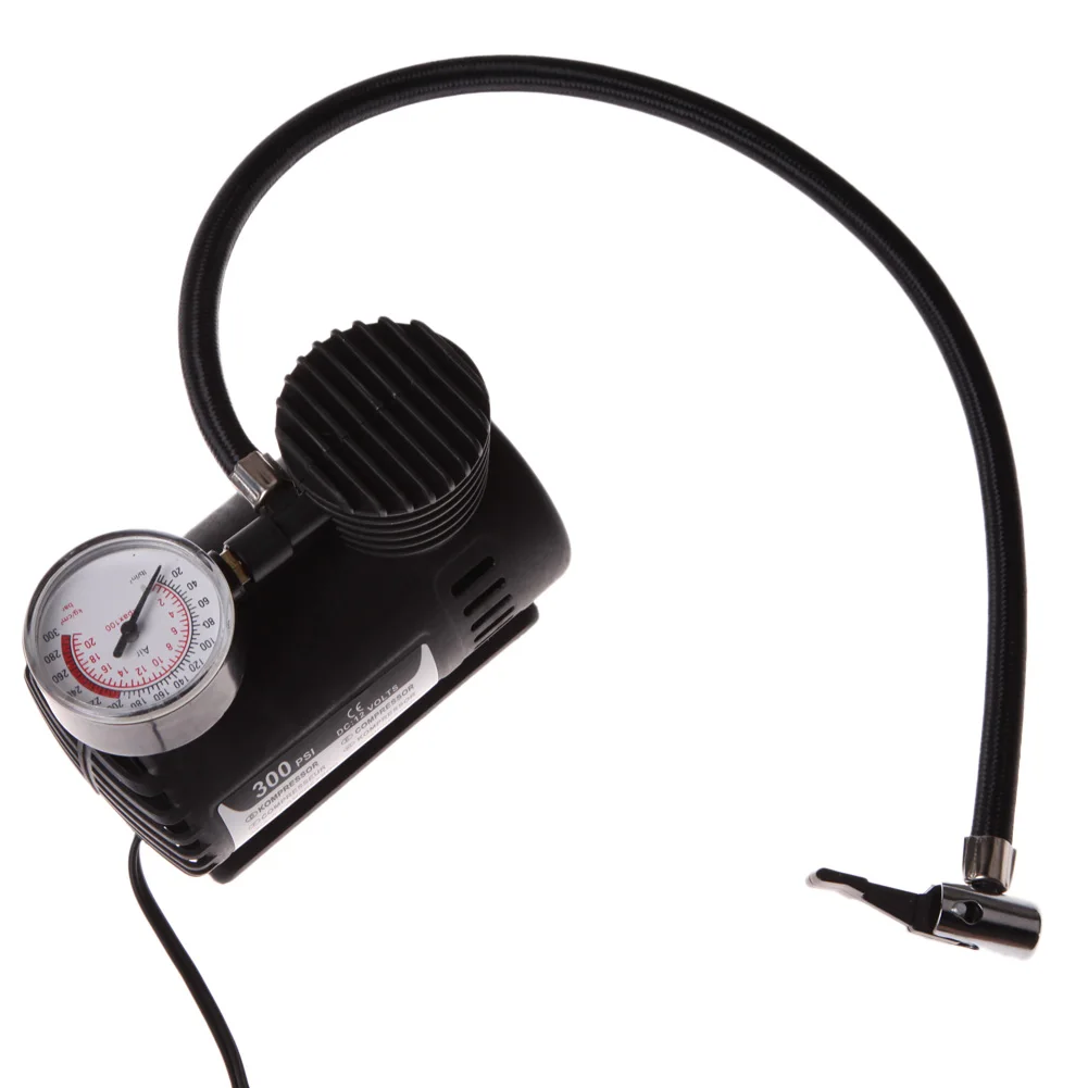 AliExpress alloet 12V 300PSI Portable Air Compressor with Pressure Gauge Electric Air Pump Auto Tire Infaltor Pump for Motor Bike Auto Car Tyre