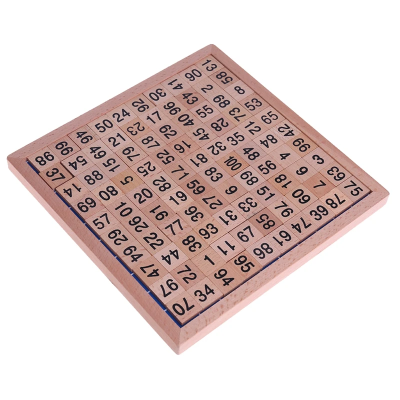 Madera Montessori Hundred Board Math 1 a 100 Consecutive Numbers Counting Toy