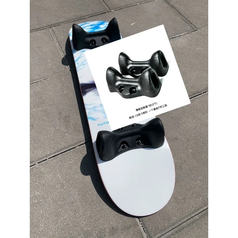 Double skateboard trainer, novice beginner adult children professional flat Ollie skateboard action trainer