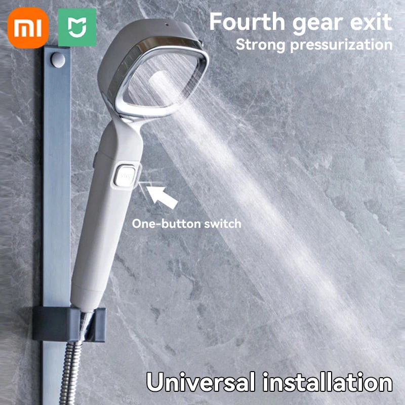 

Xiaomi High Pressure Shower Head With Switch On Off Button Sprayer Water Saving Adjustable Shower Nozzle Filter For Bathroom New