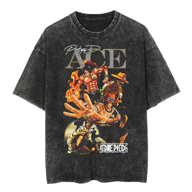 

Official One Piece Anime T Shirt for Men 2026 Summer Cotton Casual Short Sleeve Top Streetwear Y2K Unisex